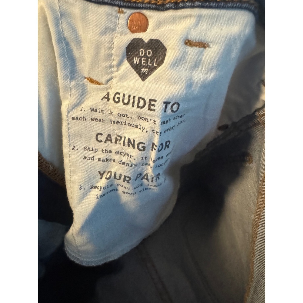 Madewell High Rise Skinny Crop Jeans Dark Wash Women's 30 - Picture 10 of 10